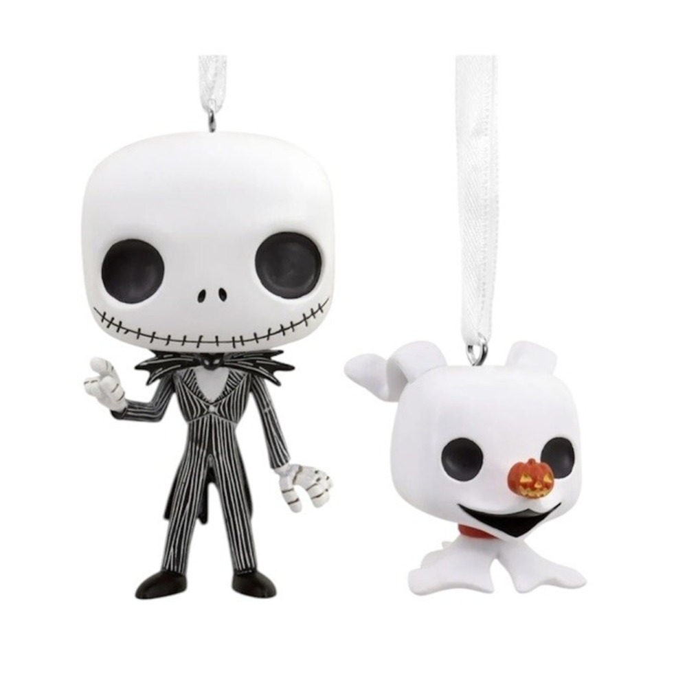 Hallmark Nightmare Before Christmas Jack Skellington & Zero Funko Pop! Ornaments